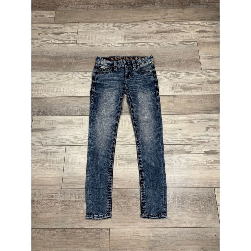 Rock Revival mid rise ankle skinny jeans size 25